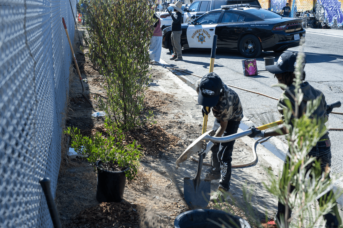 ### OUR PROCESS
## ARGENT'S ROLE IN THE COMMUNITY

Argent Materials is committed to driving positive change and fostering equity in the Oakland community. As proud members of this city, we embrace our responsibility to care for the environment and stay connected with our neighbors. Oakland is our home, and this sense of stewardship shapes everything we do.

Additionally, we use our resources to support Oakland through:

- Daily street cleaning with our equipment and team members.
- Donating materials and labor to affordable housing projects, tree plantings and fundraisers.
- Supporting local non-profits such as LuLu’s House, Cypress Mandela and Men of Valor.


